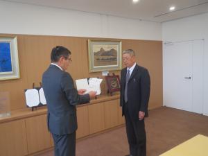 伊達市消防団長辞令交付式1
