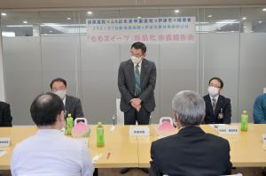 「桃スイーツ」商品化の報告会