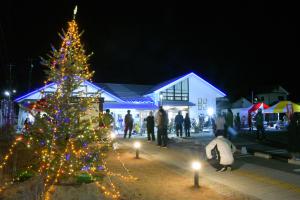 まちの駅やながわ　クリスマスツリー・イルミネーション点灯式2