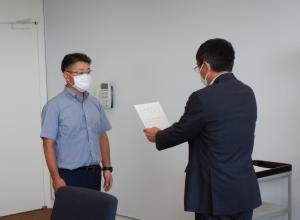 委嘱状交付式の写真