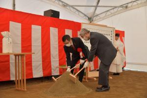 伊達市堂ノ内地区土地区画整理事業造成工事安全祈願祭