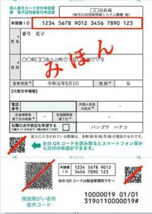 個人番号カード交付申請書兼電子証明書発行申請書