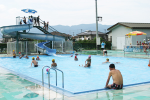 梁川プールの幼児プール