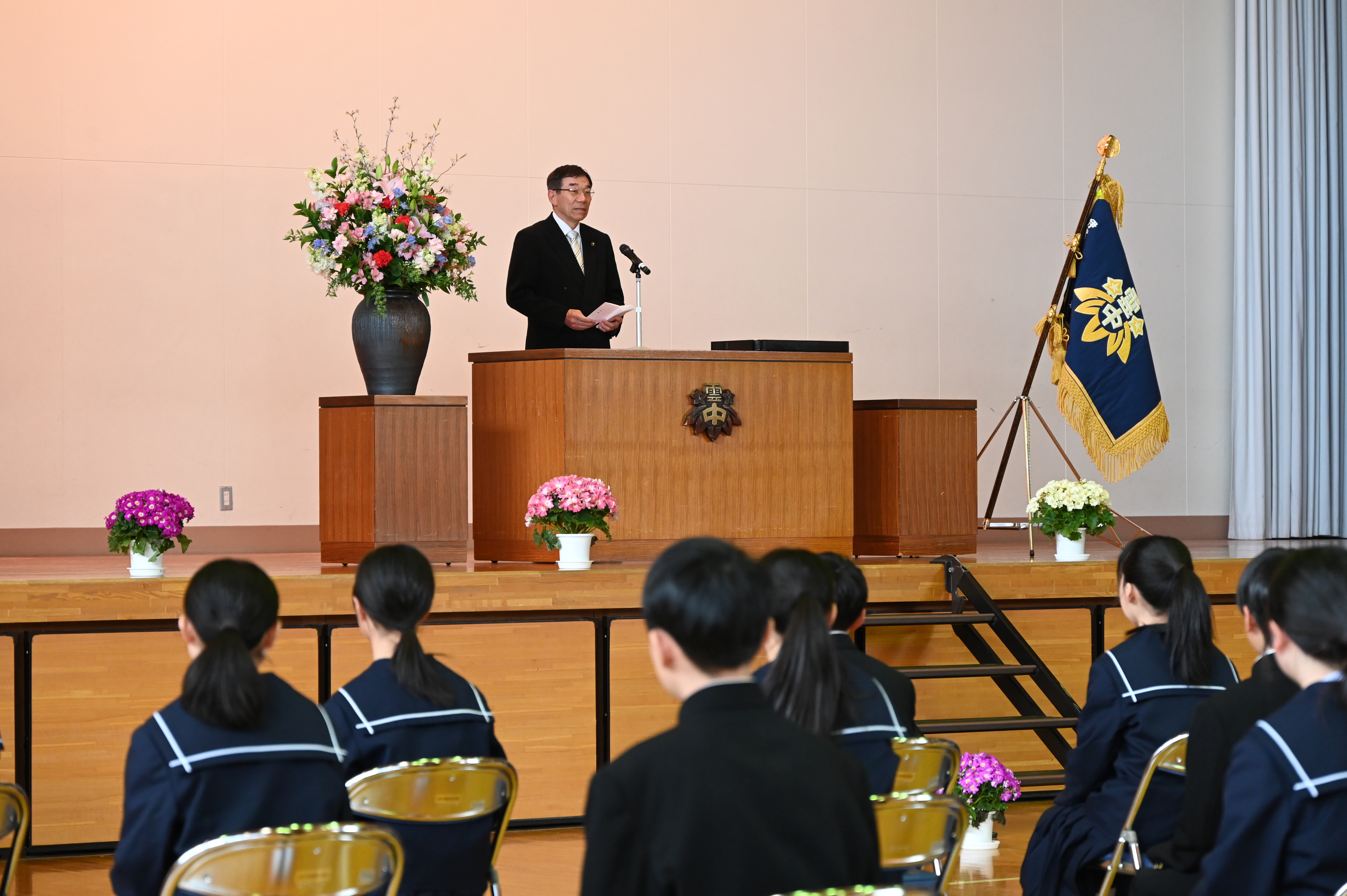 霊山中学校入学式