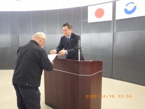 不法投棄監視員及び生活排水対策推進指導員委嘱状交付式