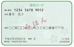 通知カード表