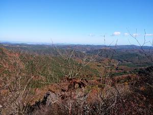 The Pacific Ocean is visible from Mt. Ryōzen ・ 霊山から太平洋が見える