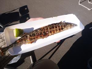 Freshly-grilled pacific saury ・ 焼いたばかり新鮮な秋刀魚