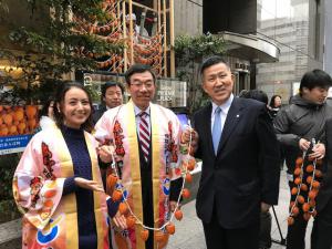 銀座あんぽ柿収穫